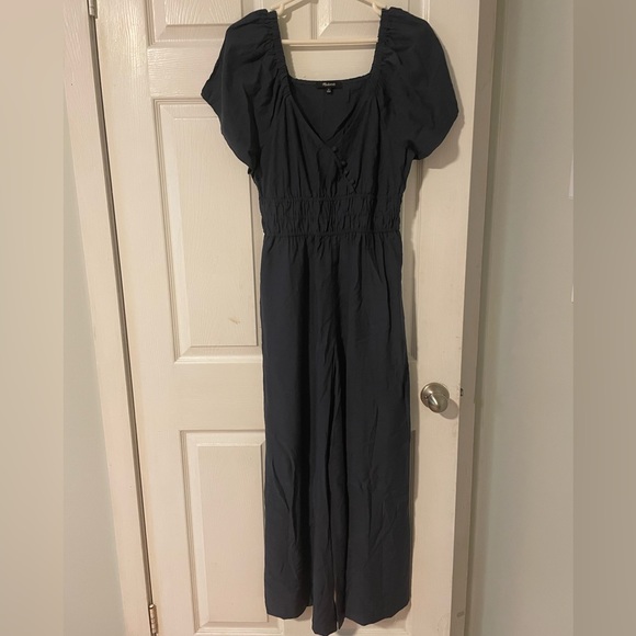 Madewell navy wide leg jumpsuit - Picture 2 of 9